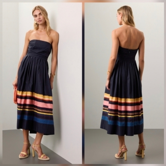 A.L.C. Dresses & Skirts - A.L.C. Tate Dress In Blue Cotton Cocktail Dress Strapless Size 4